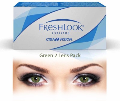 Flipkart - Ciba Vision Freshlook Colors Greenï¿½By Visions India Monthly(-7.00, Colored Contact Lenses, Pack of 2)