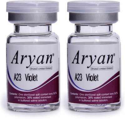 

Purecon Aryan 2 Tone A23 Violet Yearly(0, Colored Contact Lenses, Pack of 2)