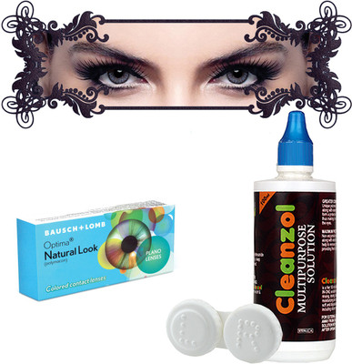 

Bausch & Lomb Natural look Violet Amethyst with LensCareKit By VisionsIndia Quaterly(-1.00, Colored Contact Lenses, Pack of 2)