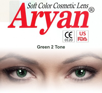 Flipkart - Aryan 2 Tone Green By Visions India Yearly(-3.25, Colored Contact Lenses, Pack of 2)