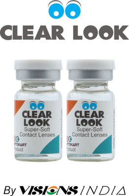 

Clear Look Tri Tone Zero Power By Visions India Yearly(Grey-0.00, Colored Contact Lenses, Pack of 2)