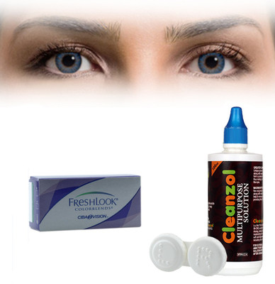 

Alcon Freshlook Colorblends Pure Hazel with LensCareKit By Visionsindia Monthly(-1.75, Colored Contact Lenses, Pack of 2)