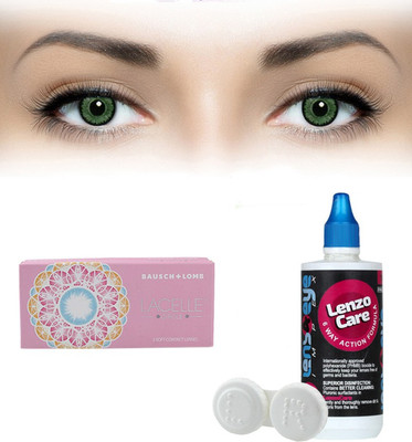 

Bausch & Lomb Lacelle Circle Aqua With LensCareKit By Lens4eye Monthly Contact Lens(-5.50, Aqua, Pack of 2)