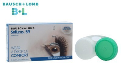 

Bausch & Lomb Soflens 59 with Lens Case By Visions India Monthly(-0.50, Contact Lenses, Pack of 6)