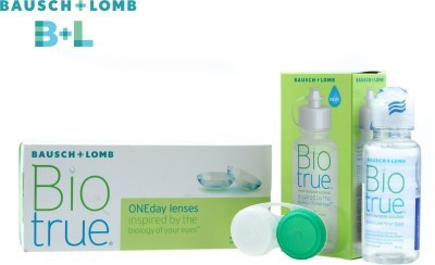 

Bausch & Lomb Biotrue 1 Day with Biotrue 60ml Solution Kit By Visions India Daily(-2.00, Contact Lenses, Pack of 30)