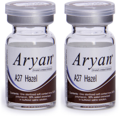 

Purecon Aryan 2-Tone A27 Hazel Yearly(0, Colored Contact Lenses, Pack of 2)