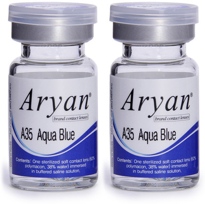 

Purecon Aryan A35 Aqua Blue Yearly(0, Colored Contact Lenses, Pack of 2)