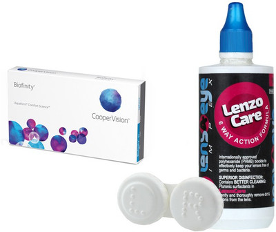 

Cooper Vision Biofinity with LensCareKit By Lens4eye Monthly(-5.50, Contact Lenses, Pack of 6)