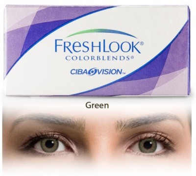 Flipkart - Ciba Vision Freshlook Colorblends Green By Visions India Monthly(-1.00, Colored Contact Lenses, Pack of 2)