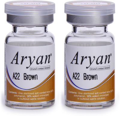 

Purecon Aryan 2-Tone A22 Brown Yearly(0, Colored Contact Lenses, Pack of 2)