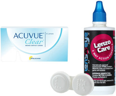 

Johnson & Johnson Acuvue Clear with LensCareKit By Lens4eye Monthly Contact Lens(-4.50, Clear, Pack of 6)