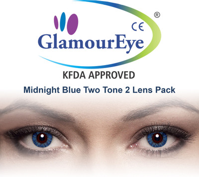 

Glamour Eye Midnight Blue By Visions India Monthly(-1.25, Colored Contact Lenses, Pack of 2)