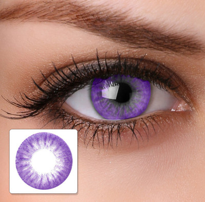 

Magjons Party Purple Monthly Contact Lens(0 Zero Power dioptres, Party Purple, Pack of 2)