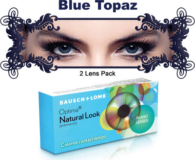

Bausch & Lomb New Natural Look Blue Topaz Color By Visions India 3 Monthly(-0.00, Colored Contact Lenses, Pack of 2)