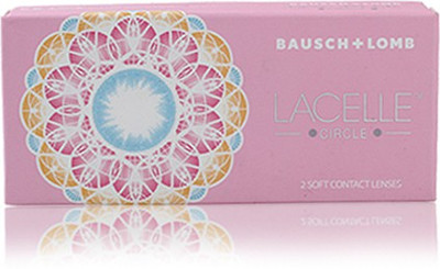 Bausch & Lomb Lacelle Circle By Visions India Monthly Contact Lens(-0.00, Grey, Pack of 2)