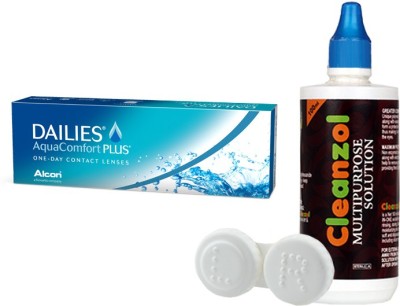 Flipkart - Alcon Dailies Aqua Comfort Plus With Lens Care Kit By Visions India Daily(-1.25, Contact Lenses, Pack of 30)