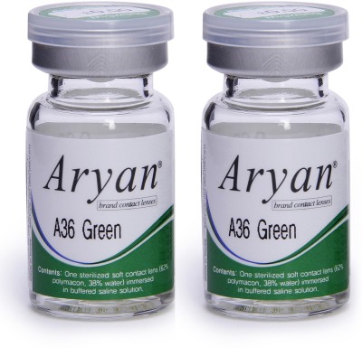 

Purecon Aryan A36 Green Yearly(0, Colored Contact Lenses, Pack of 2)