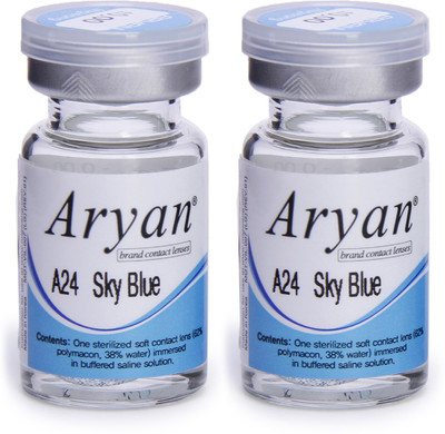 

Purecon Aryan 2-Tone A24 Sky Blue Yearly(0, Colored Contact Lenses, Pack of 2)