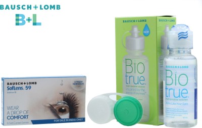 

Bausch & Lomb Soflens 59 with Lens Care Kit By Visions India Monthly(-4.00, Contact Lenses, Pack of 6)