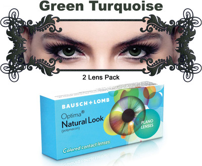 

Bausch & Lomb New Natural Look Green Turquoise Color By Visions India 3 Monthly(-0.00, Colored Contact Lenses, Pack of 2)