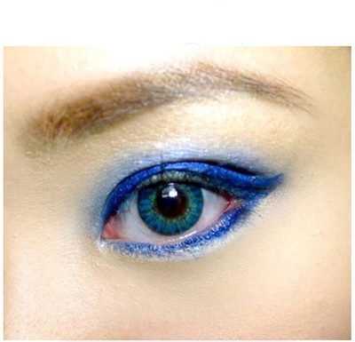 

Sparkle Sea Blue Monthly(Zero Power, Colored Contact Lenses, Pack of 2)