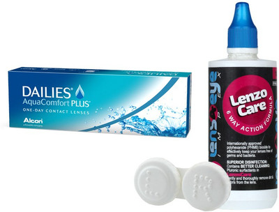Flipkart - Alcon Dailies Aqua Comfort Plus with LensCareKit By Lens4eye Daily(-7.00, Contact Lenses, Pack of 30)