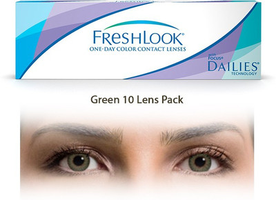

Ciba Vision Freshlook Green One Day Colorblends By Visions India Daily(-1.00, Colored Contact Lenses, Pack of 10)