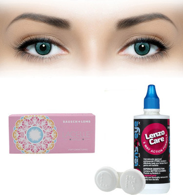 

Bausch & Lomb Lacelle Circle Blue With LensCareKit By Lens4eye Monthly Contact Lens(-2.25, Blue, Pack of 2)