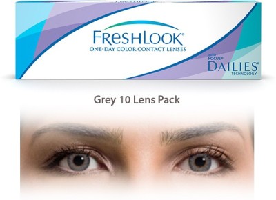 

Ciba Vision Freshlook Grey One Day Colorblends By Visions India Daily Contact Lens(-7.00, Grey, Pack of 10)