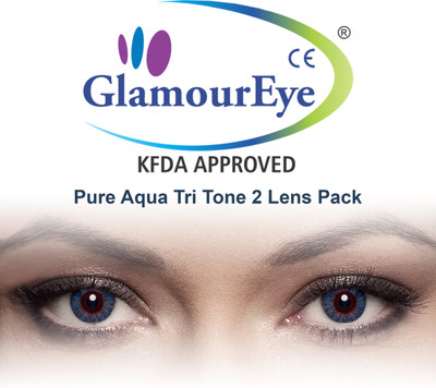 

Glamour Eye Pure Aqua By Visions India Monthly(-3.50, Colored Contact Lenses, Pack of 2)
