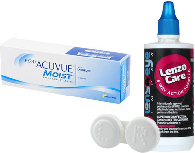

Johnson & Johnson Acuvue Moist 1-Day with LensCareKit By Lens4eye Daily Contact Lens(-4.25, Clear, Pack of 30)