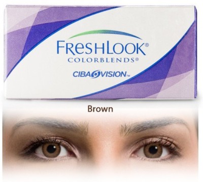 Flipkart - Ciba Vision Freshlook Colorblends Brown By Vision India Monthly(-0.25, Colored Contact Lenses, Pack of 2)
