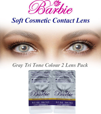 

Barbie Tri Tone Grey Zero Power By Visions India Monthly(Grey-0.00, Colored Contact Lenses, Pack of 2)