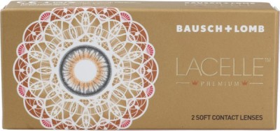 Flipkart - Bausch & Lomb Lacelle Premium Grey With Lens Case By Lens4Eye Monthly(-1.75, Colored Contact Lenses, Pack of 2)