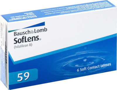 Bausch & Lomb SoftLens 59 Monthly Contact Lens(-1, Clear, Pack of 6)