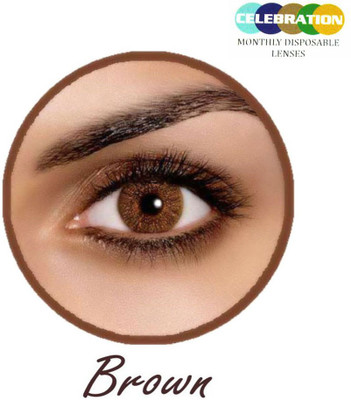 

Celebration Brown Monthly Contact Lens(Zero Power, Brown, Pack of 2)