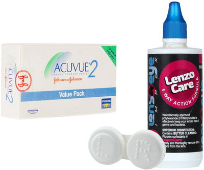 

Johnson & Johnson Acuvue 2 Value Pack with LensCareKit By Lens4eye Monthly Contact Lens(-8.50, Clear, Pack of 12)