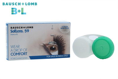 

Bausch & Lomb Soflens 59 with Lens Case By Visions India Monthly(-1.75, Contact Lenses, Pack of 6)