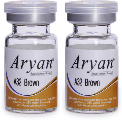 

Purecon Aryan A32 Brown Yearly Contact Lens(0, Brown, Pack of 2)