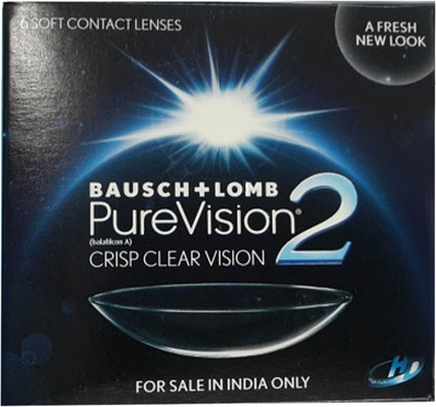 

Bausch & Lomb B&L_Pure_Vision2HDClear+1.75 Monthly Contact Lens(1.75, Transparent, Pack of 6)