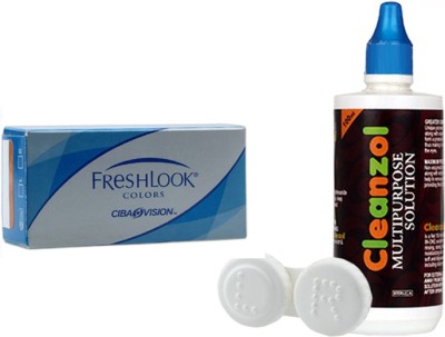 Flipkart - Alcon Freshlook Colors Blue with LensCareKit By Visionsindia Monthly(-3.50, Colored Contact Lenses, Pack of 2)