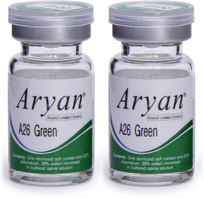 

Purecon Aryan 2-Tone A26 Green Yearly(0, Colored Contact Lenses, Pack of 2)