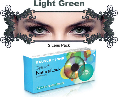 

Bausch & Lomb New Natural Look Light Green Color By Visions India 3 Monthly(-0.00, Colored Contact Lenses, Pack of 2)