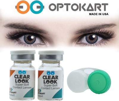 

Optokart Two Tone Color Made In USA By Visions India Yearly Contact Lens(-1.75, Grey, Pack of 2)