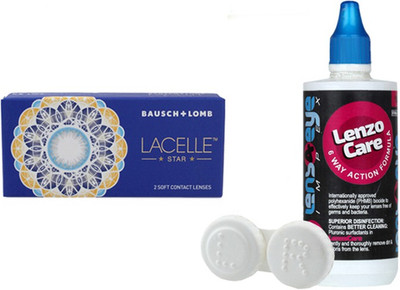 

Bausch & Lomb Lacelle Star With LensCareKit By Lens4eye Monthly Contact Lens(T.Brown-0.00, T Brown, Pack of 2)