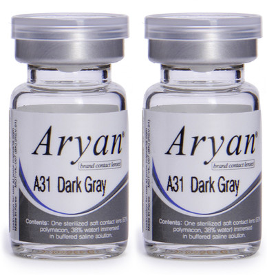 

Purecon Aryan A31 Dark Gray Yearly(0, Colored Contact Lenses, Pack of 2)