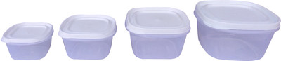 

Kitach - 2300 ml Plastic Grocery Container(Pack of 4, White)