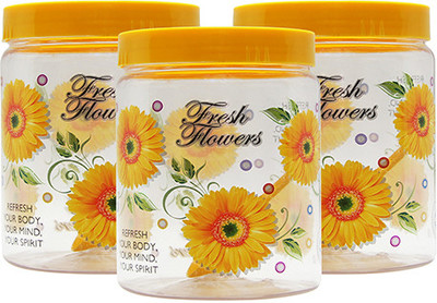 GPET Print Magic Container - Yellow - Set of 6 - 1500 ml Plastic Grocery Container(Pack of 6, Yellow) GPET Print Magic Container - Yellow - Set of 6 - 1500 ml Plastic Grocery Container(Pack of 6, Yellow)