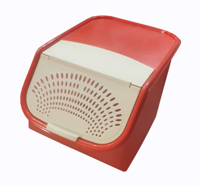 

Tupperware - 3000 ml Plastic Grocery Container(Red)