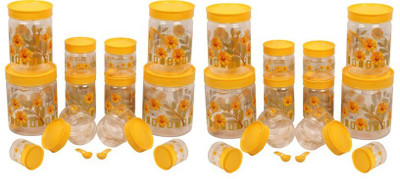 

SAAJ Golden Yellow Flora - 250 ml, 500 ml, 1000 ml, 1500 ml Plastic Grocery Container(Pack of 24, Multicolor)